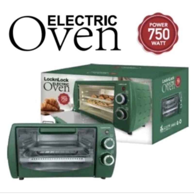 Lock and Lock Multifunction Electric Oven 9L 750W Green Edition Locknlock Oven Panggang