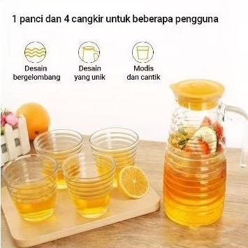 Teko set, teko Mehaa 5in1, teko kaca, teko kaca+gelas