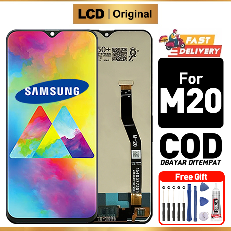 LCD Samsung M20 Original Touchscreen Fullset Asli Ori Compatible For Glass Touch Screen Digitizer