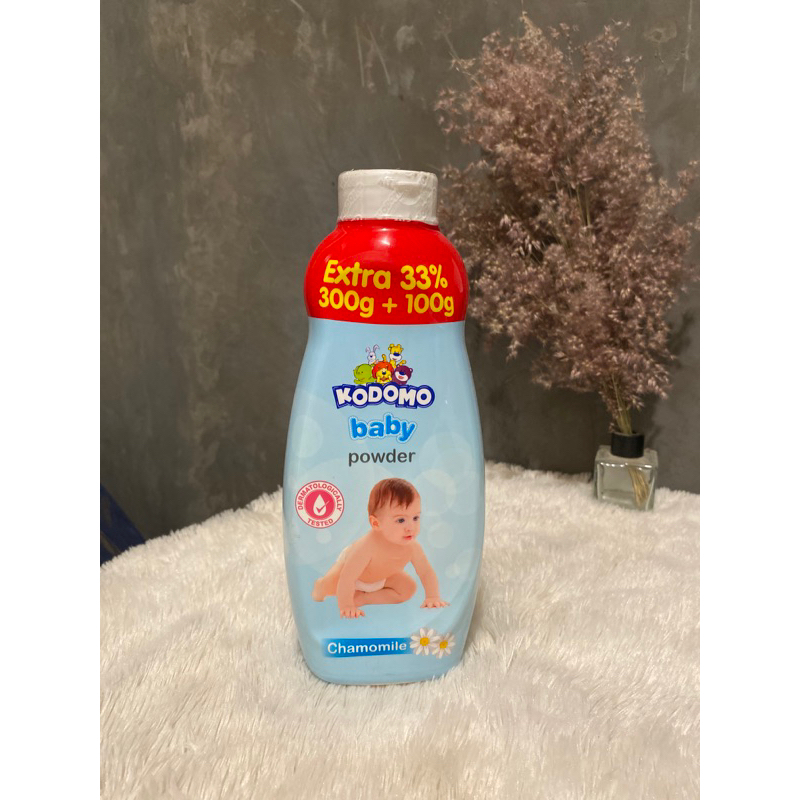 Kodomo Baby Powder Chamomile - Bedak bayi 300gram + 100gram Biru