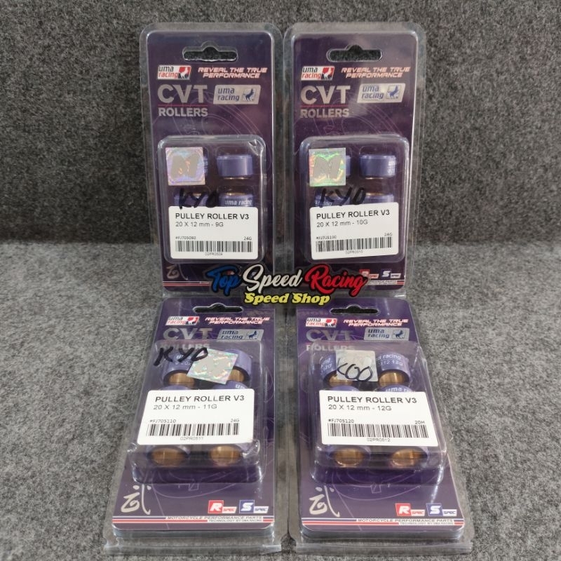 ROLLER UMA RACING TERSEDIA UKURAN 9 / 10 / 11 / 12 GRAM BUAT YAMAHA NMAX / AEROX / LEXI / MIO M3 / S