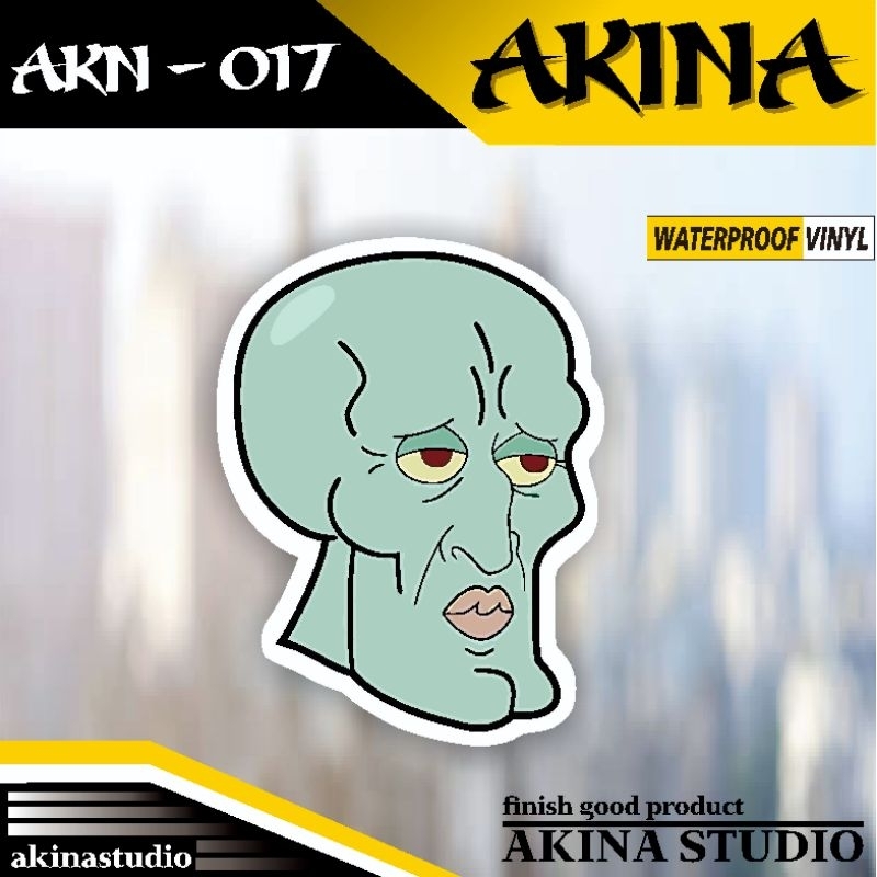 sticker vinyl anti air handsome squidward | stiker vinyl anti air handsome squidward | sticker squid