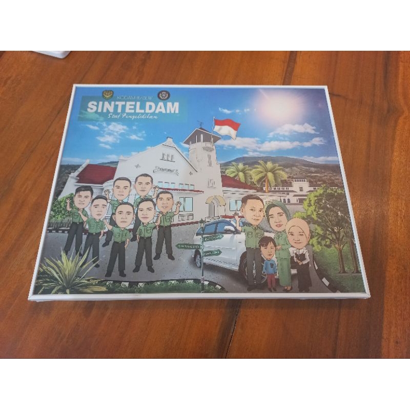 hadiah perpisahan kenangan foto kelas karikatur kartun 3D