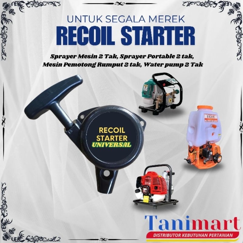 Recoil Starter Universal / Recoil Starter Mesin Semprot 2 tak / Recoil Pemotong Rumput /Recoil Spray