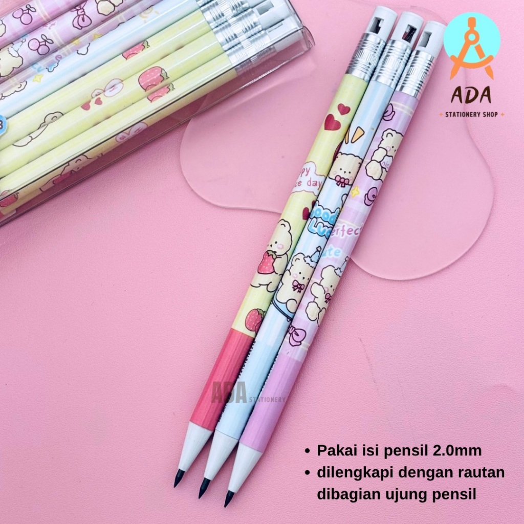 

( 3 Pcs) PENSIL MEKANIK VANCO MP-201 PAKAI ISI PENSIL 2.0 mm / PENCIL CETEK ISI ULANG/ PENSIL 2.0mm