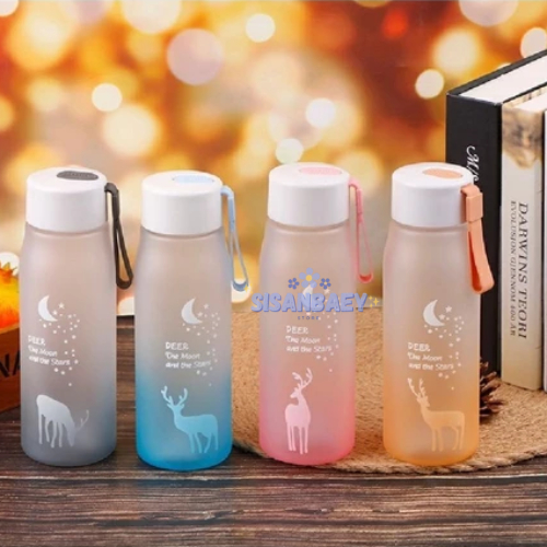 Botol Minum Plastik Tumbler Tumblr Doff Bottle Aesthetic Wadah Air Minum Anti Tumpah 500ML