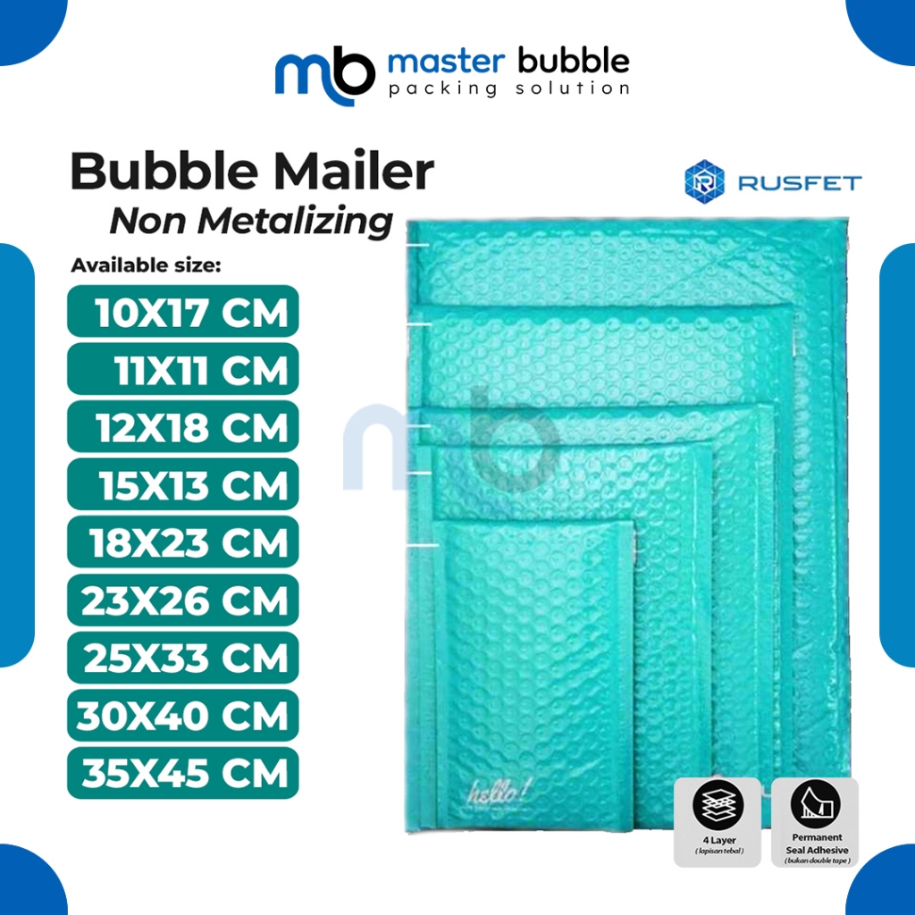 Amplop Envelope Bubble Mailer Tosca Glossy / Security Bag Mailer - Rusfet Harga Ecer Satuan