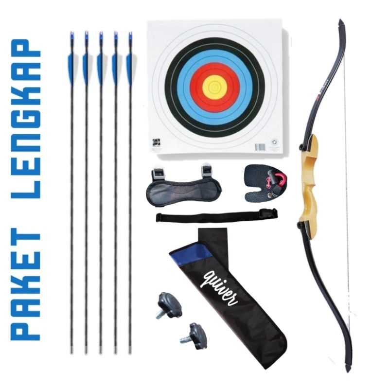 Paket lengkap busur panah olahraga panahan