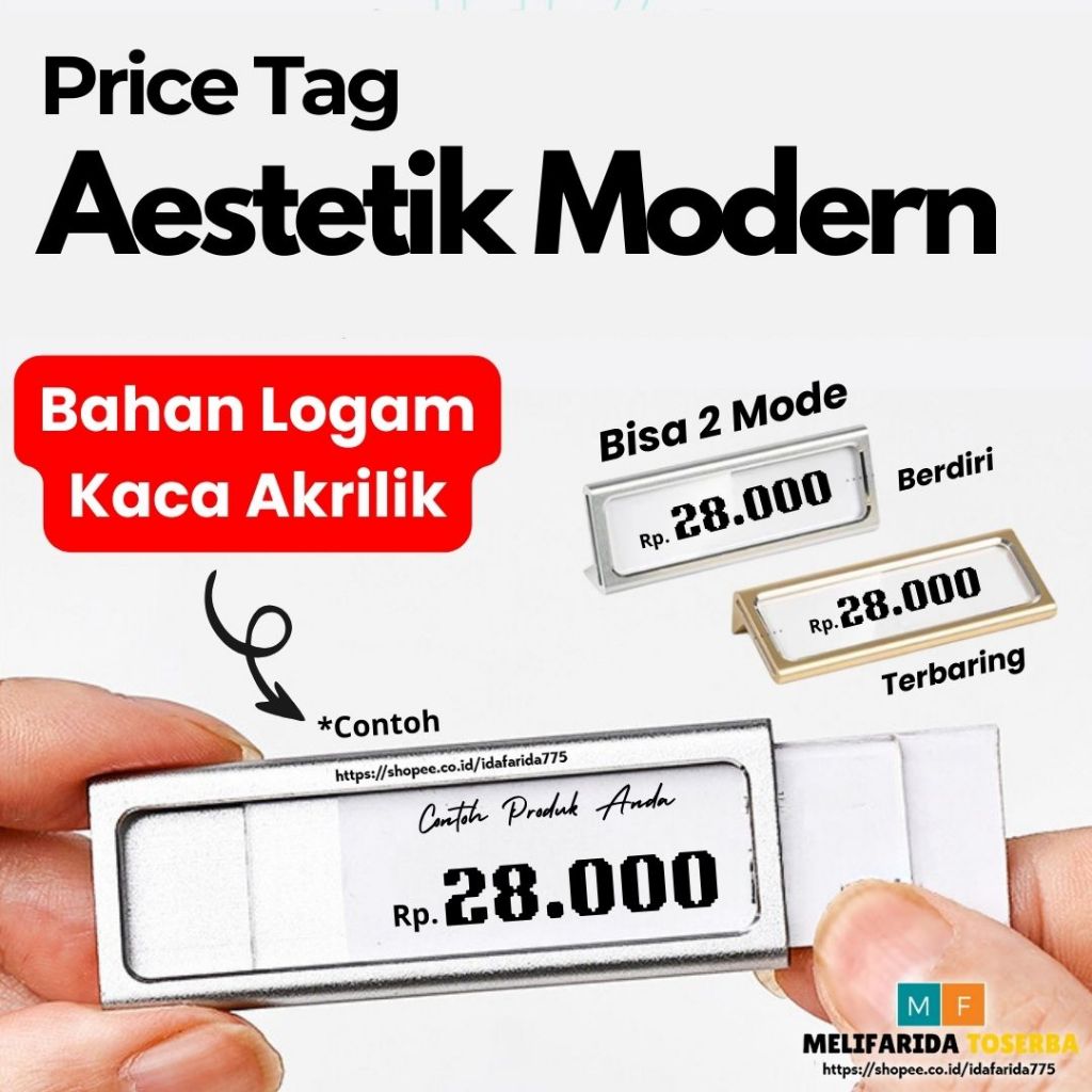 

Price Tag Label Holder Harga Display Produk Bahan Logam Metal Premium