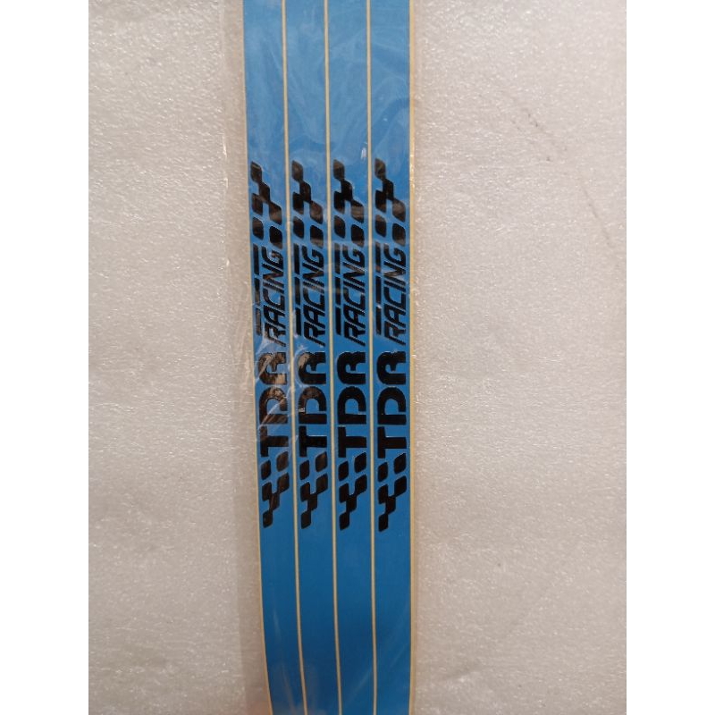 stiker pelak motor tulisan trd Racing (water blue)