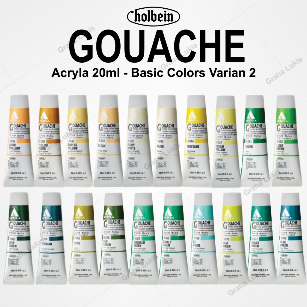 

Rad Holbein Acryla Gouache 20ml (Basic Colors) Varian 2