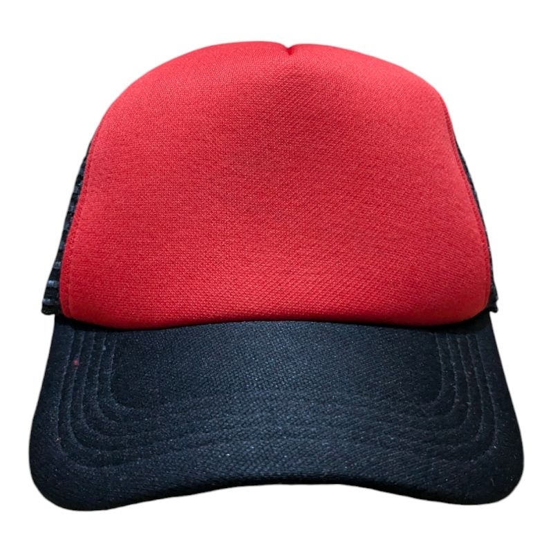 TOPI JARING POLOS TOPI JALA POLOS MERAH HITAM