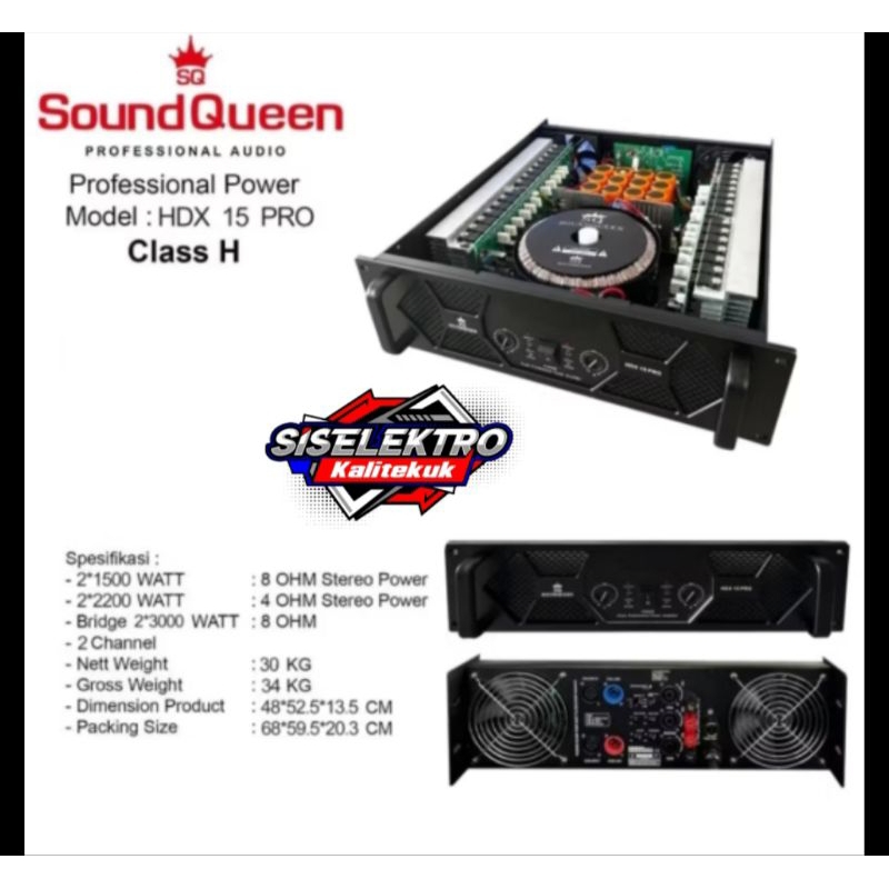 Power amplifier Soundqueen HDX 15 PRO Power Soundqueen hdx15pro