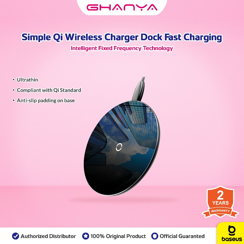 BASEUS ORIGINAL Simple Qi Wireless Charger Dock Fast Quick Charge Charging 10W BSWC P10 for Samsung 