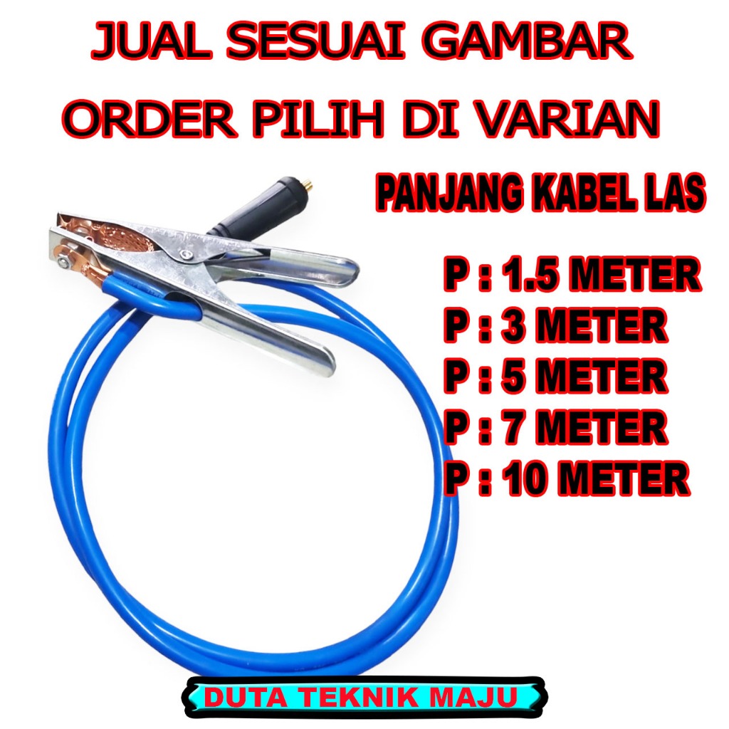 Tang Massa 300 A Lengkap 1 Set Kabel Las Set 1.5 meter 3 meter 5 meter 7 meter 10 meter