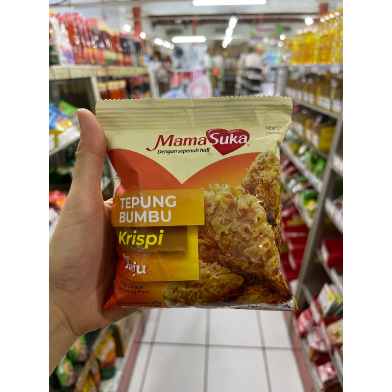

mama suka tepung bumbu crispy keju 170g - mama suka tepung bumbu krispi keju