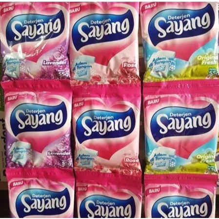 SAYANG  DETERGENT POWDER 1000 sachet renteng 6x50g detergent rinso