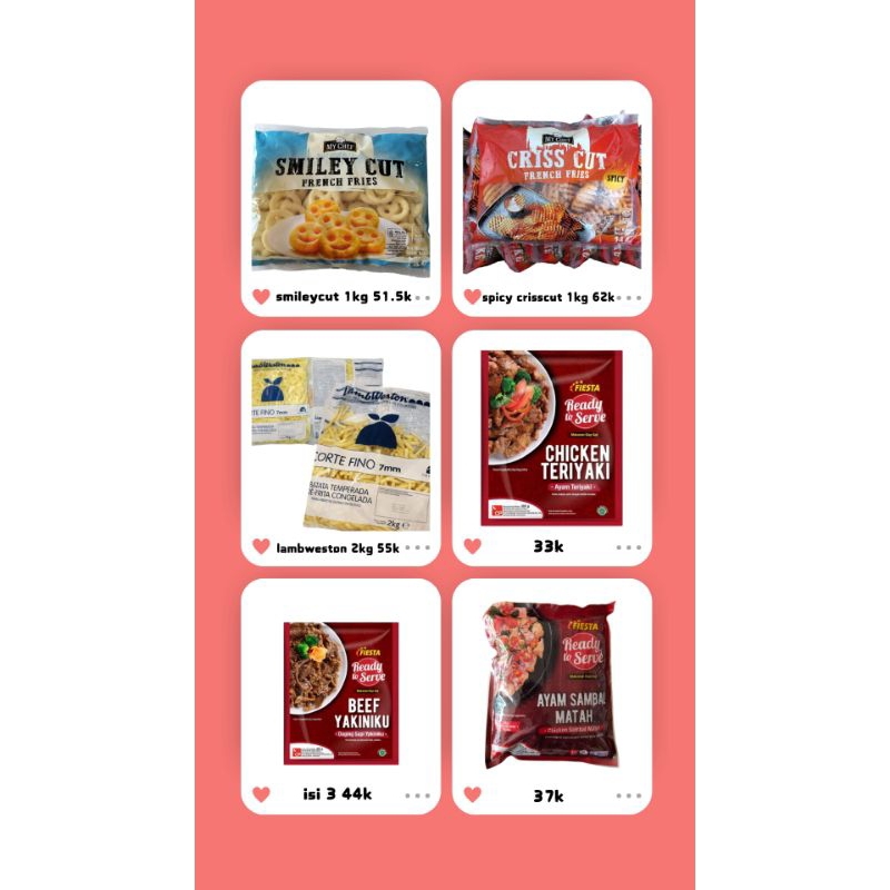 

aneka kentang & daging berbumbu