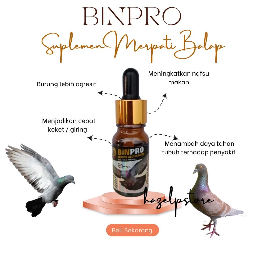 BINPRO Vitamin Doping Jamu Suplemen Burung Merpati Dara Lomba Kolongan Balap Pos