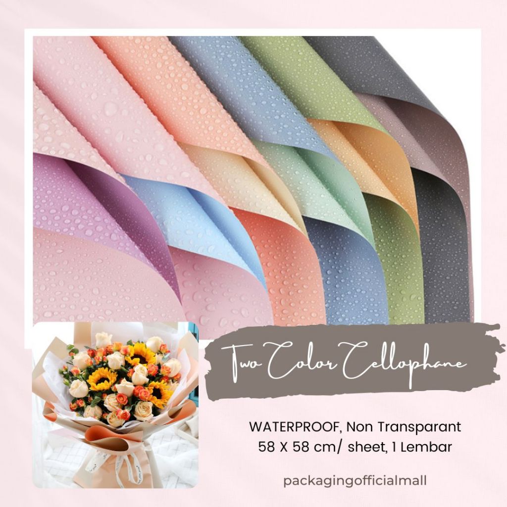 

TWO COLOR CELLOPHANE / FLORIST PAPER / KERTAS BUKET BUNGA / WRAPPING WRAPPER