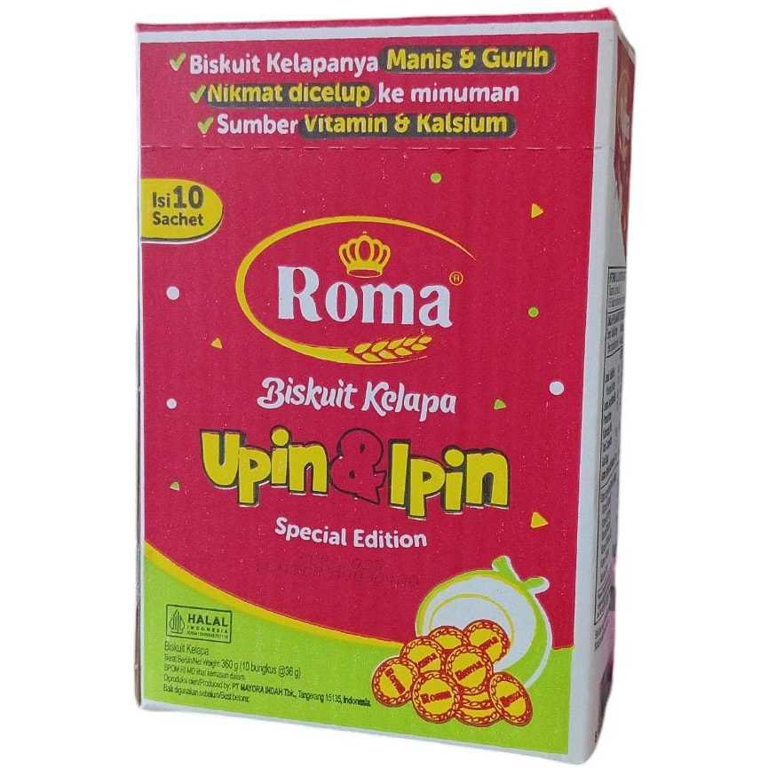 

Roma Biskuit kelapa Upin Ipin 360gr (10bks @36gr)