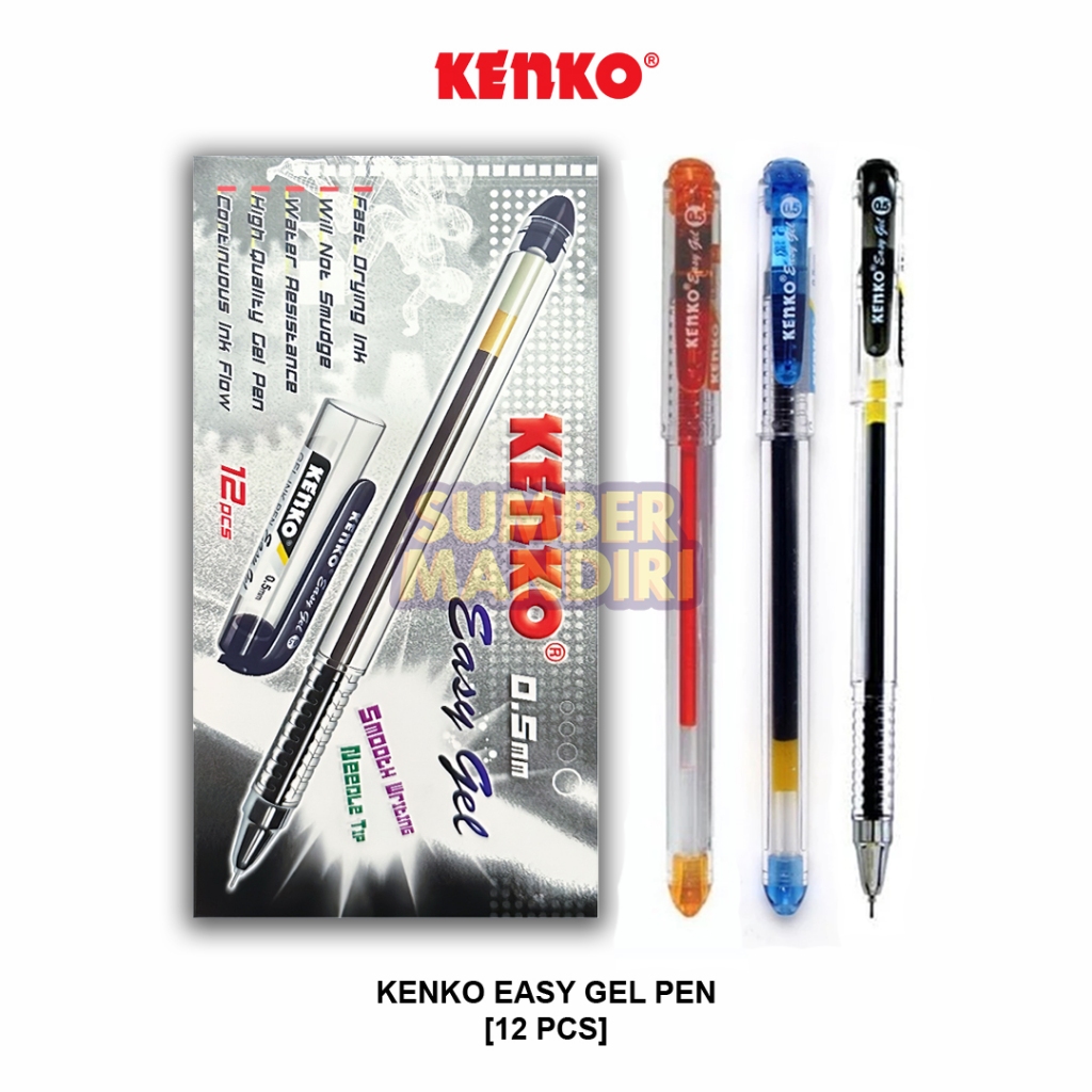 

Gel Pen Pulpen Pena KENKO Easy Gel [12 PCS]