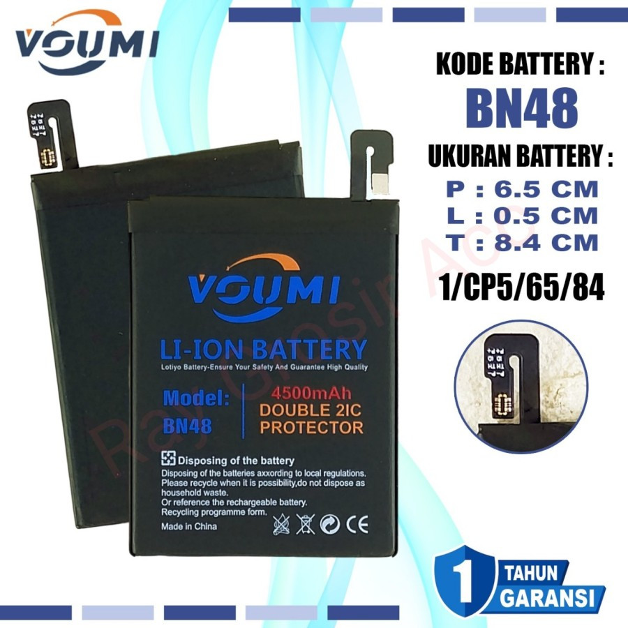 Baterai Original VOUMI Xiaomi Redmi Note 6 / Note 6 Pro BN-48 BN48 BN 48