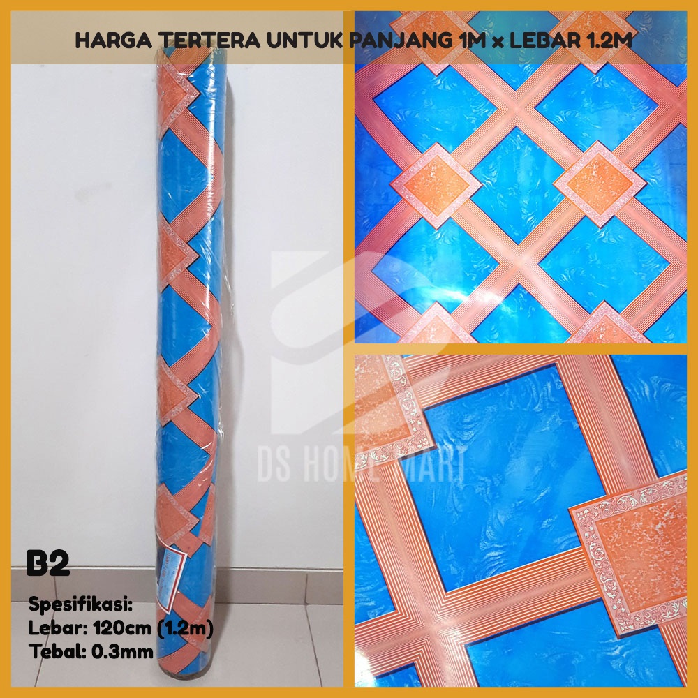 B2 - Karpet Lantai Tikar Plastik Taplak Meja Vinyl METERAN