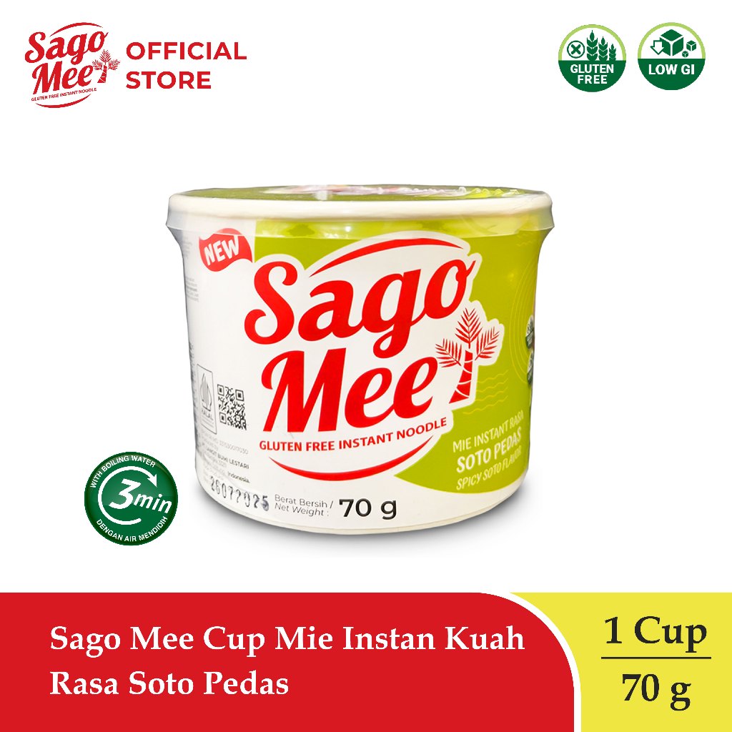 Sago Mee Cup Mie Instan Kuah Rasa Soto Pedas 70 gram