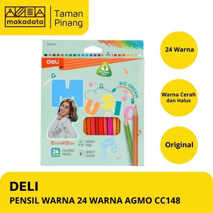 

PENSIL WARNA / COLOUR PENCIL DELI 24 WARNA AGMO CC148-24
