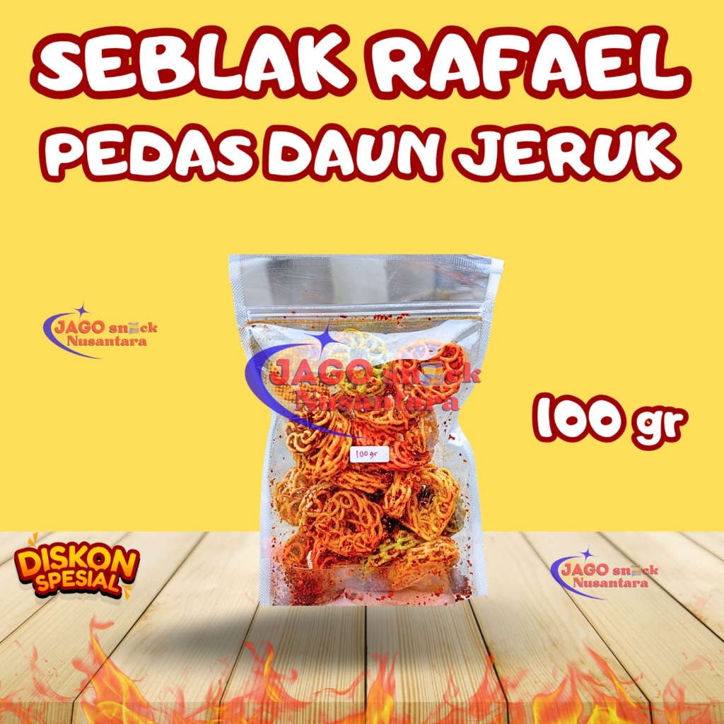 

Seblak Kering Rafael Warna/i 100gr Kerupuk Bantat Pedas Daun Jeruk - Jago Snack Nusantara