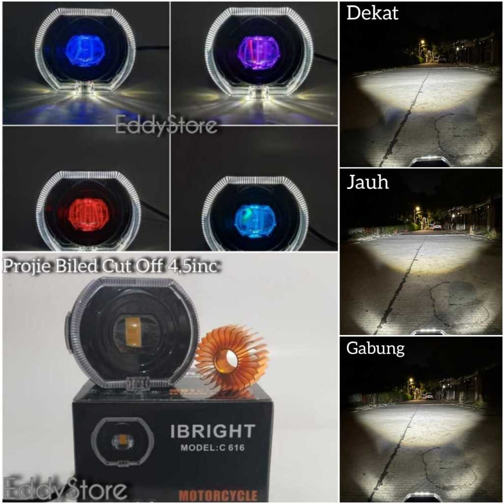 IBRIGHT Projie Biled Cut Off 4,5inc C616 Body Black Dan Body Lebih Tipis