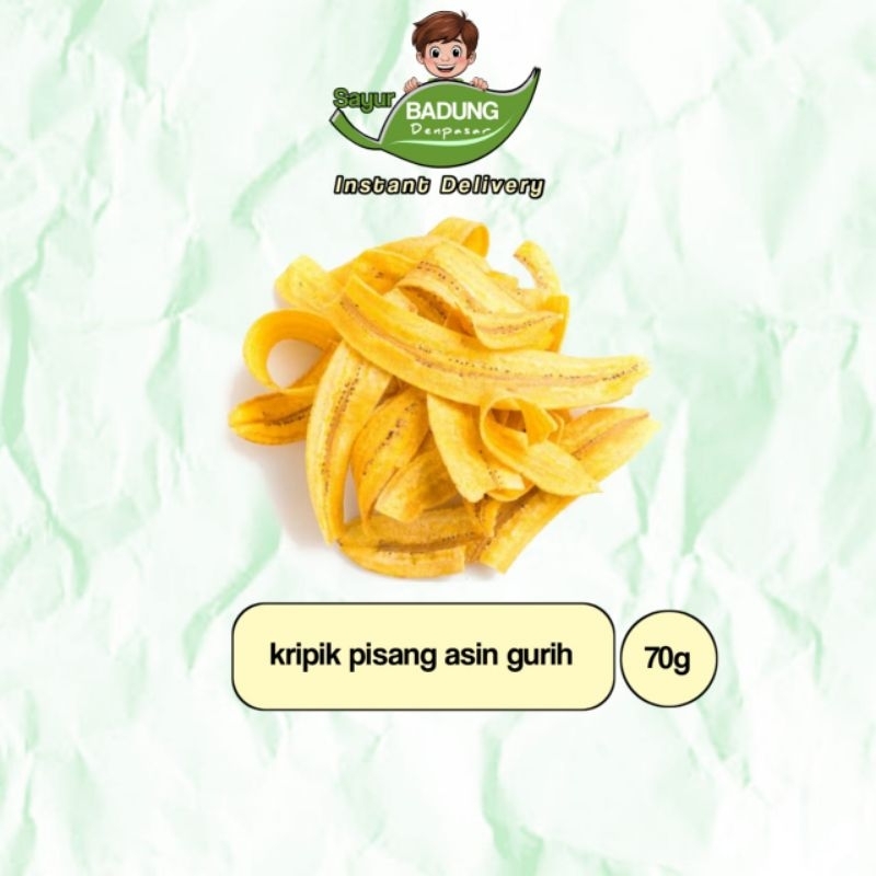 

Camilan Kripik pisang asin gurih 70gr