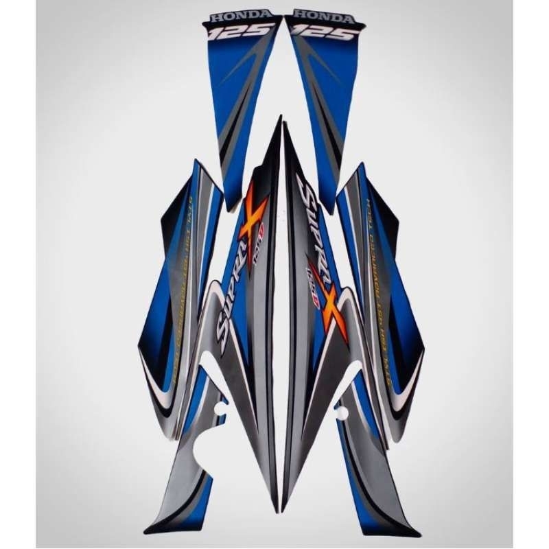 Striping sticker list body motor supra x 125 D 2010 striping supra x 125 full set tahun 2010