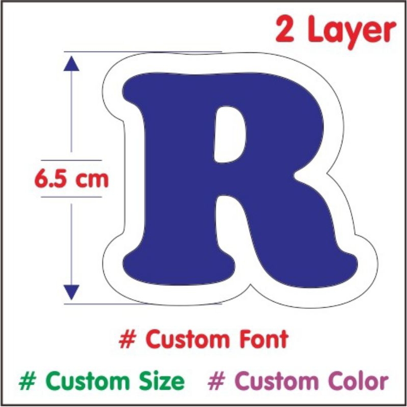 Huruf Abjad Flanel 6.5cm Pola Huruf Abjad Kain Flanel Serbaguna