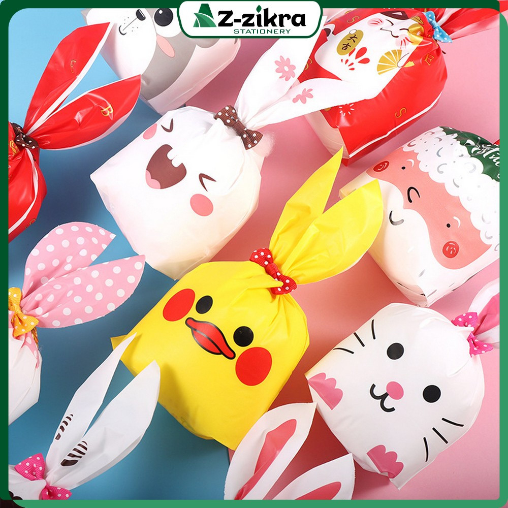 

Plastik Bingkisan Ultah Anak Karakter Kelinci Lucu / Kantong Souvenir Snack Rabbit Plastic Bag / Plastik Goodie Bag Kecil Az Zikra Stationery C1181