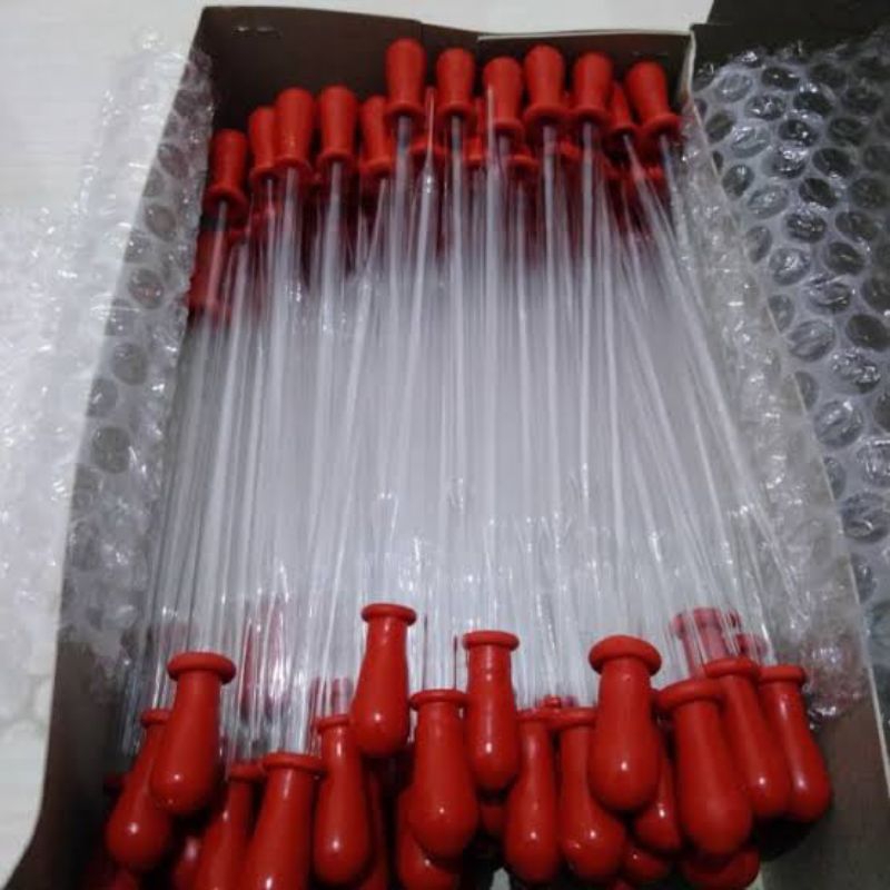 Pipet kaca 5 Pcs panjang 20cm tebal 0,5mm