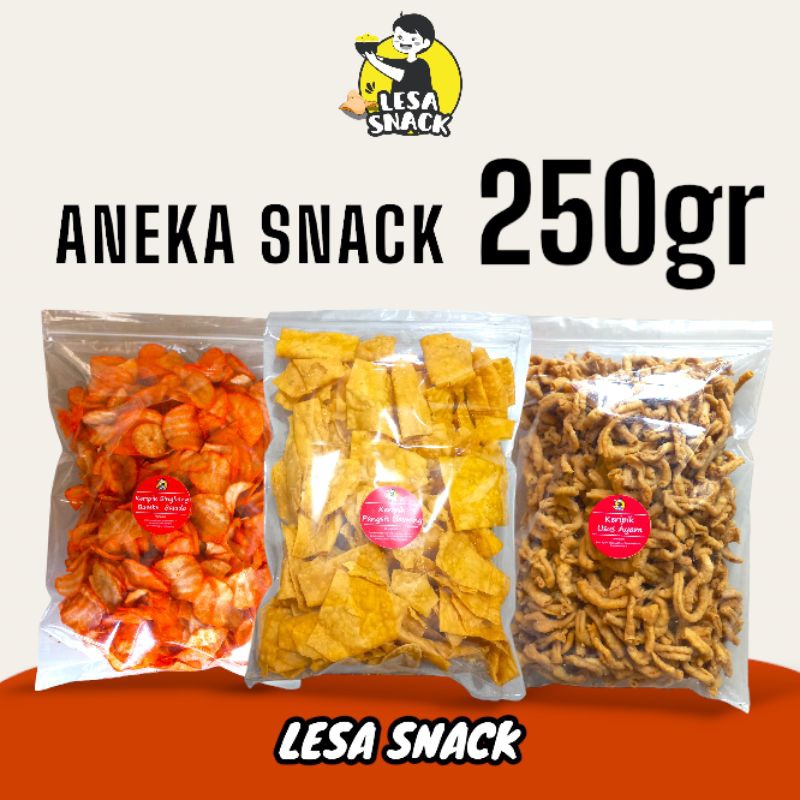 

[LESA SNACK] Aneka Snack 250 Gram / Snack Kiloan / Cemilan Kiloan Grosir Termurah / Keripik