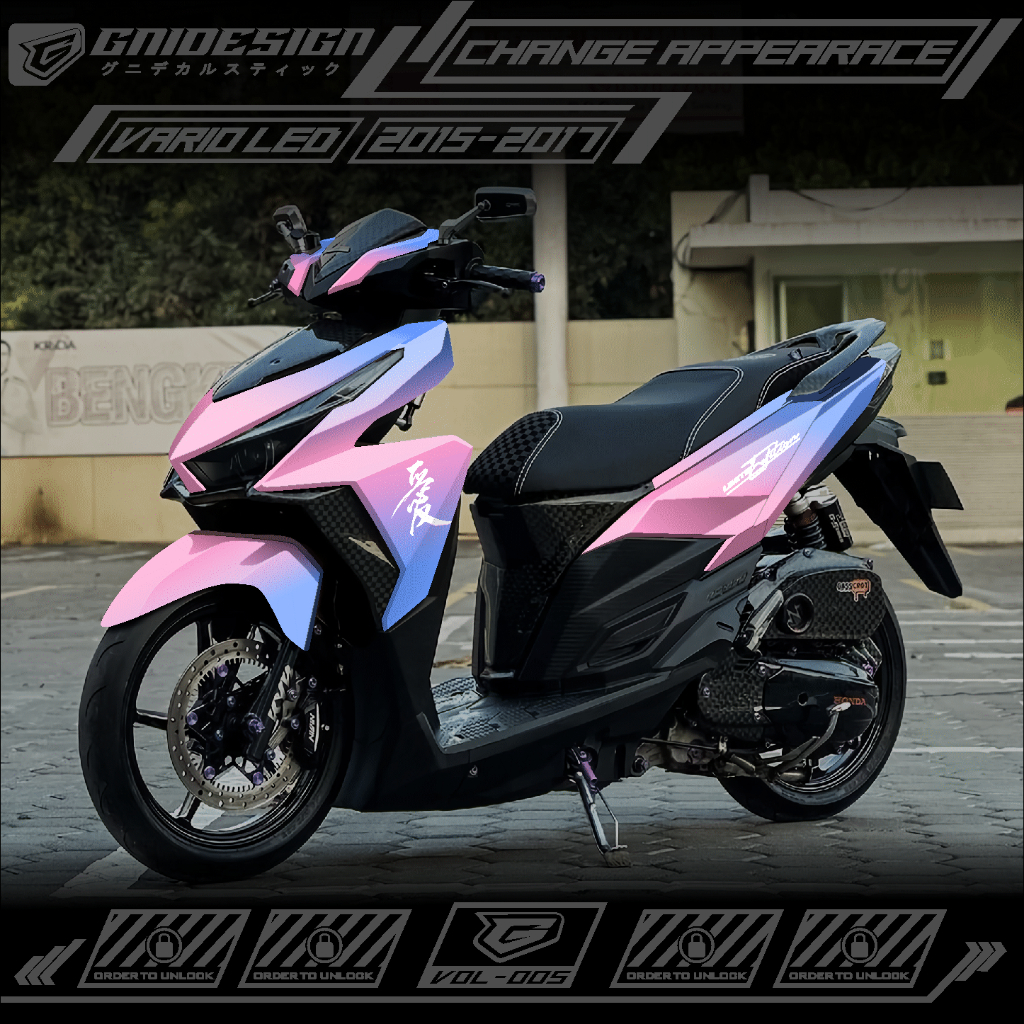 (COD) Decal Sticker Skotlet Polos Honda Vario 125 150 LED Full Body - Stiker Motor Vario 125/150 LED