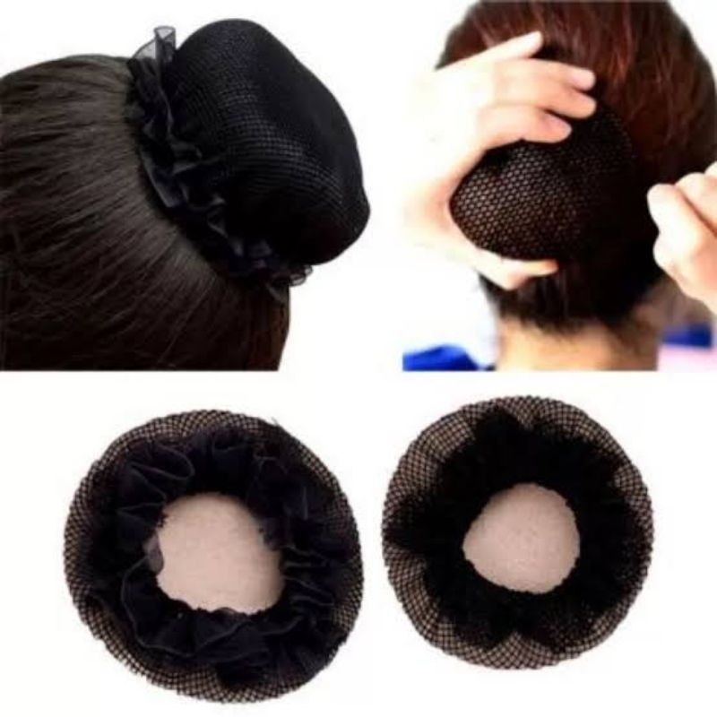 Sanggul Hairnet jaring Rambut polos harnet balet