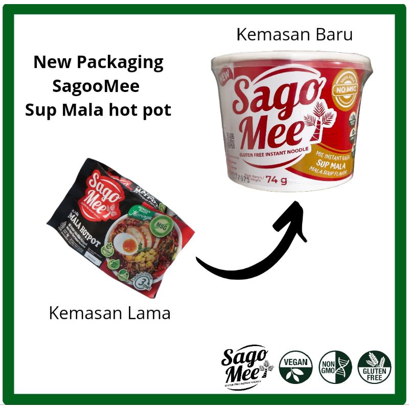 

SAGO MEE NON MSG - MALA HOTPOT - MIE INSTAN SAGOMEE GLUTEN FREE