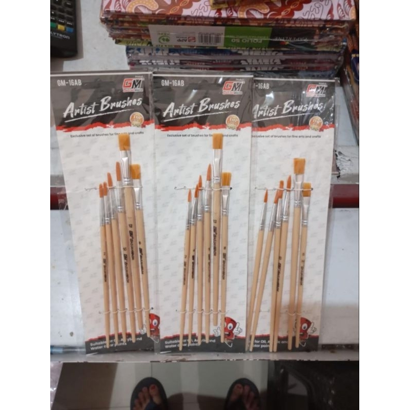 

(1set) kuas cat air GM-16AB/artist brushes/kuas lukis