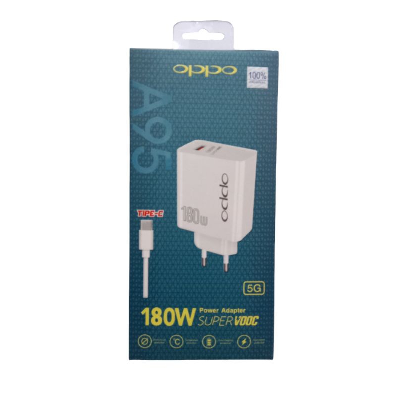 (new charger) oppo a95/180w/power adapter/super vooc/isi daya cepat/original