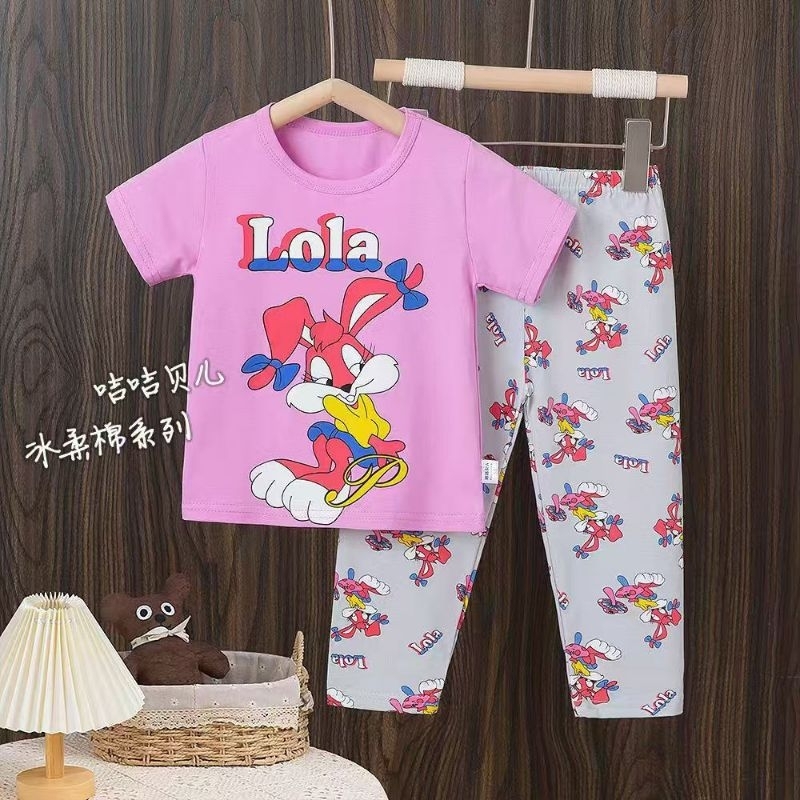 Setelan Baju Tidur Anak Piyama Organik Import Premium Jijibeier