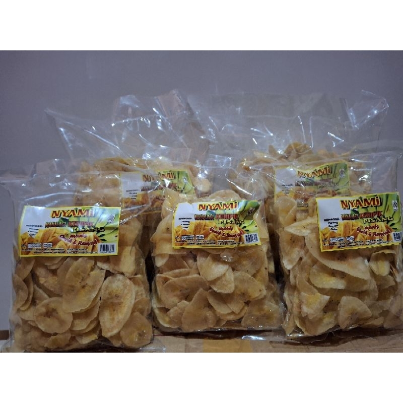 

kripik pisang nyami kemasan 200gr & 500gr