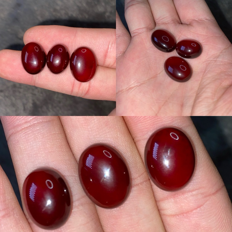 Natural Hessonite Garnet Batu Permata Red Garnet Hessonite Oval