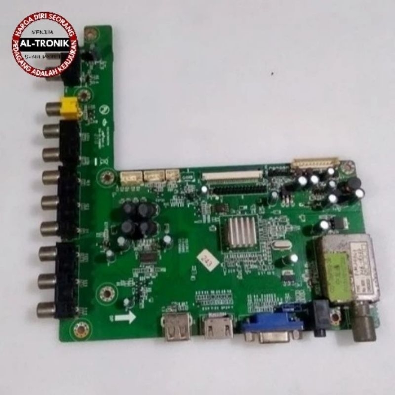 MAINBOARD TV LCD POLYTRON 24 INCH TYPE PLM 24B67 MOTHERBOARD MOBO MESIN MODUL MB POLITRON PLM24B67 O