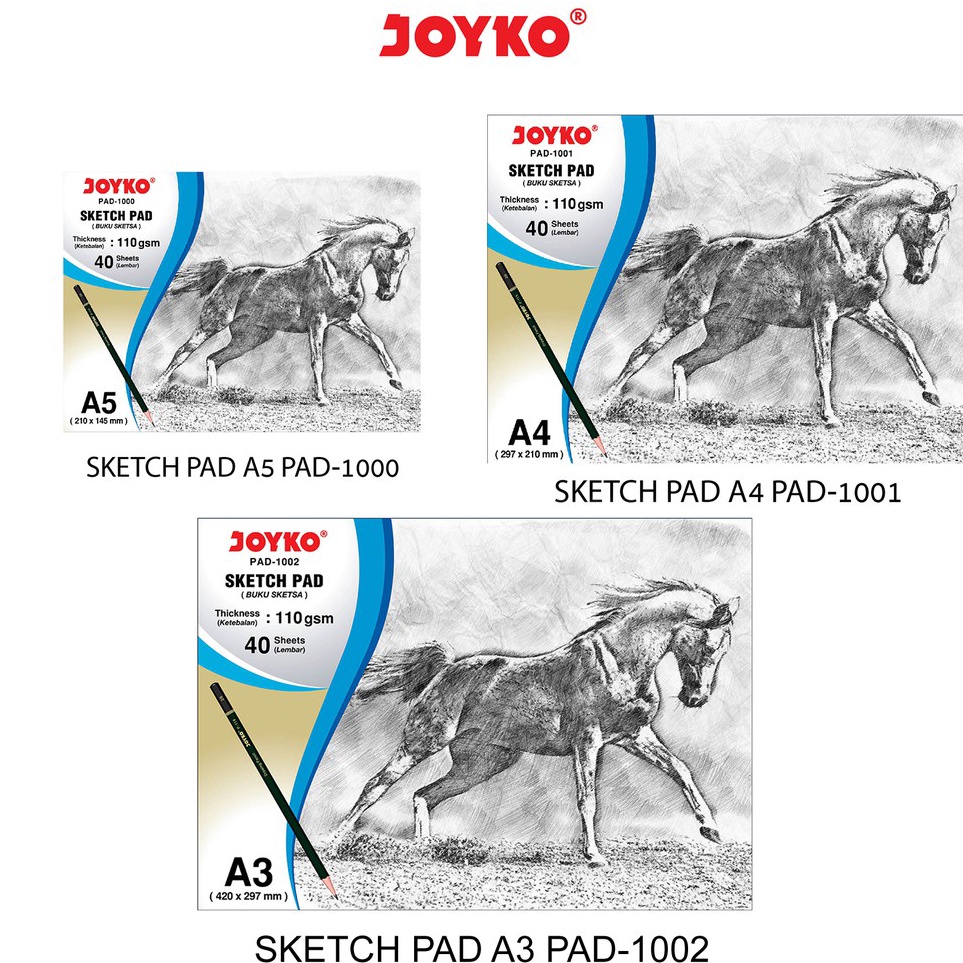 

Super Hemat Joyko Sketch Pad Buku Gambar Sketsa 11 gsm 4 Sheets