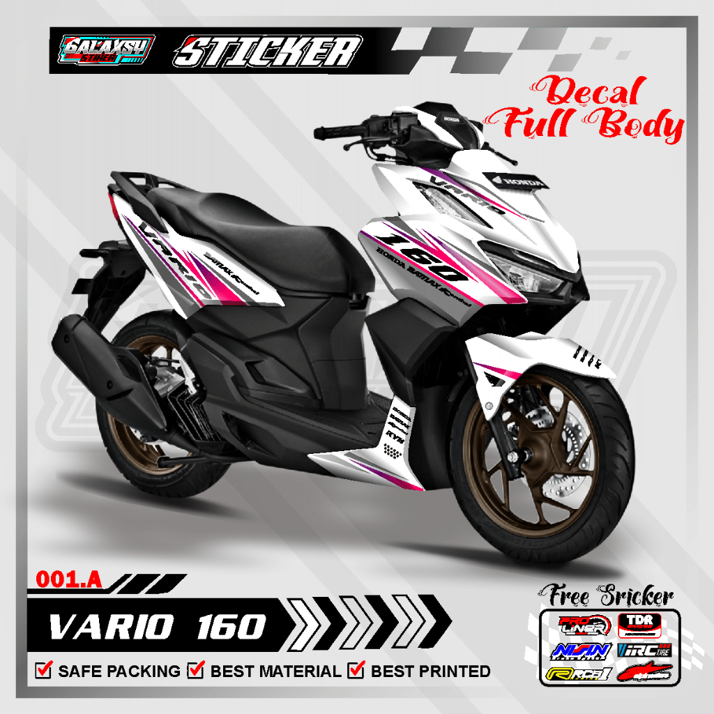 Decal Sticker Vario 160 2022 2023 Full body - Stiker Variasi Modifikasi All New Honda Vario160 ABS C