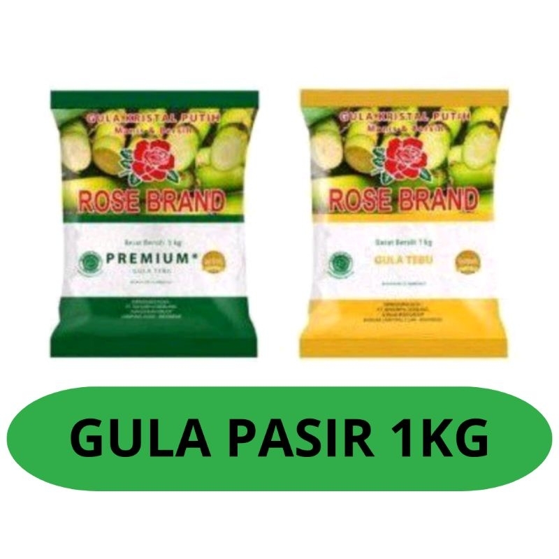 

GULA PASIR ROSEBRAND HIJAU / KUNING 1KG